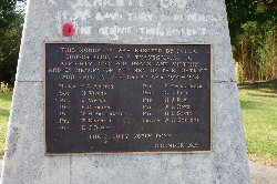 Matakana Memorial plaque